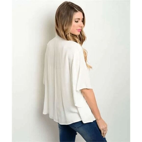 *Clearance* White Summer Cardigan   - Picture 2 of 2